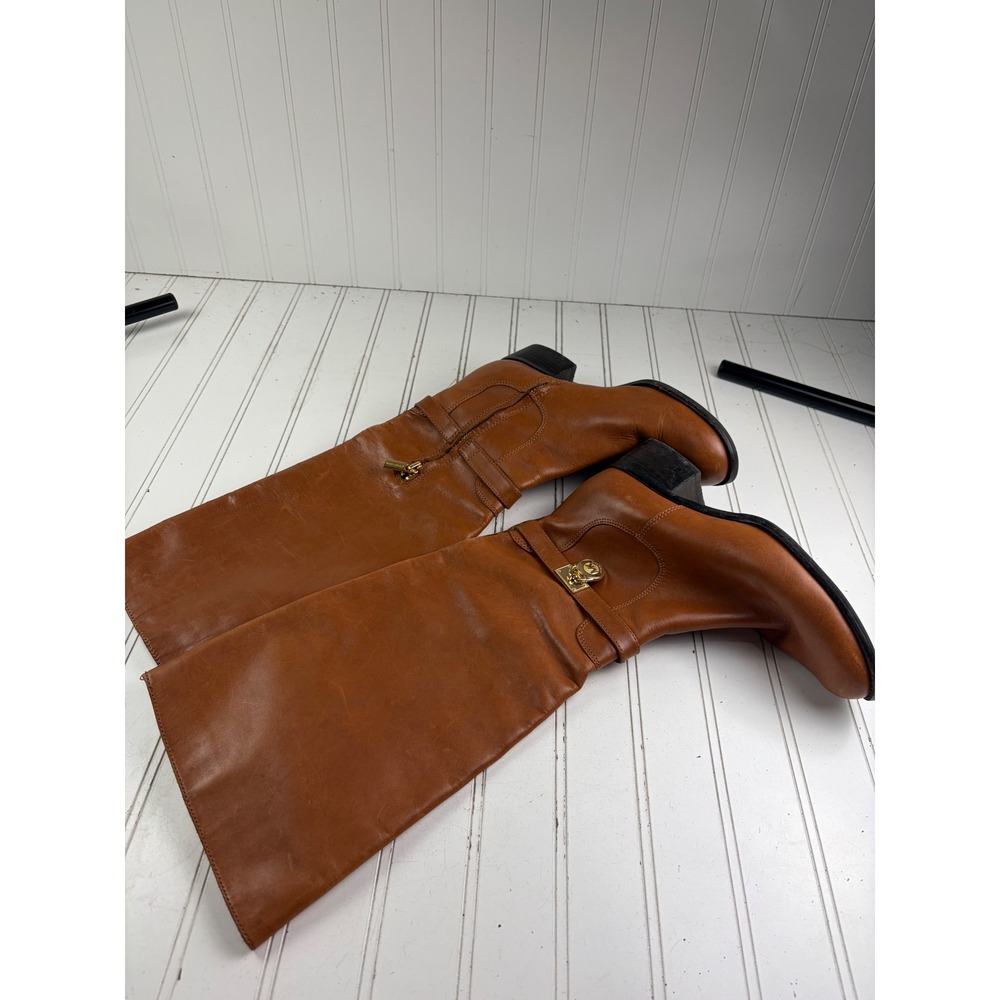 Michael Kors Hamilton Leather Tall Knee High Riding Boots Women's Size 7.5M - Picture 8 of 9